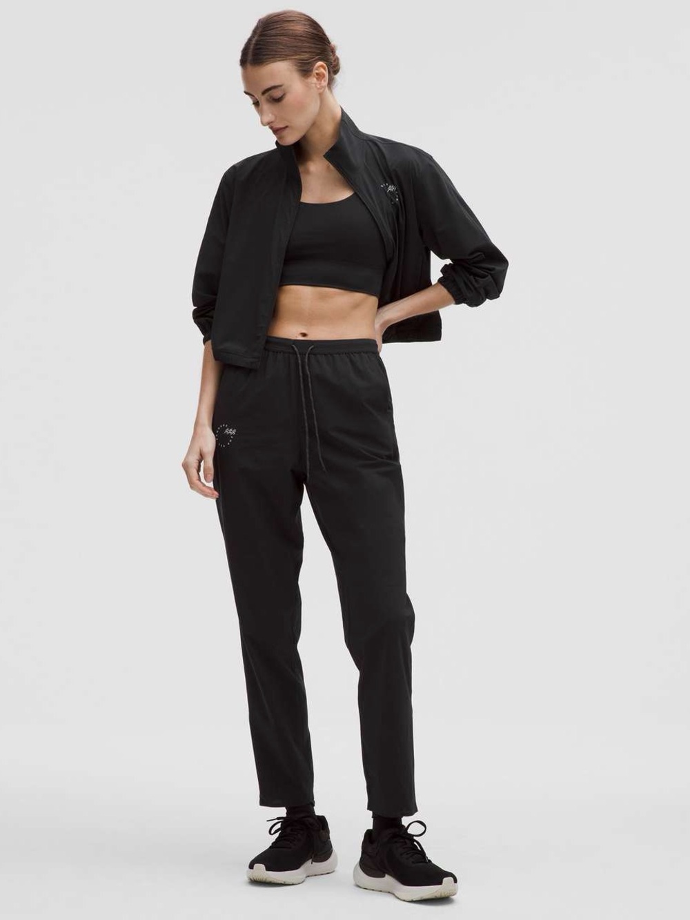 01. Lululemon Mile Maker Run Crew Graphic High-Rise Track Pant NWT Black small